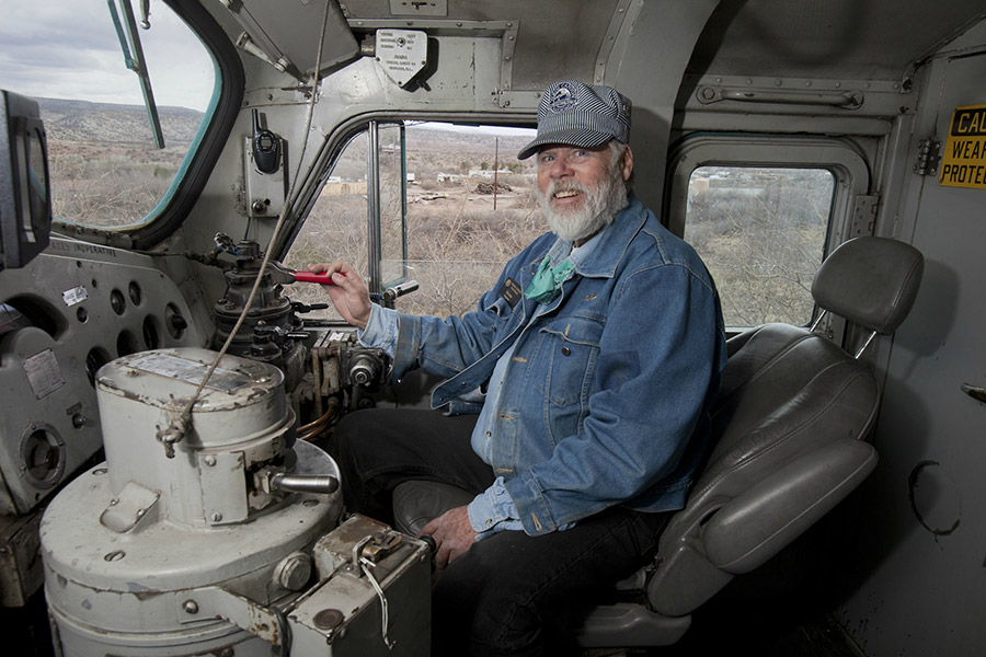 Engineer Dennis Hartely of the Verde Canyon Railroad, Clarkdale, AZ