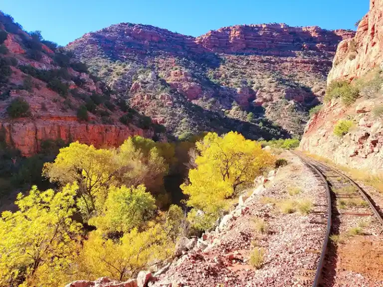 Autumn Verde Canyon Railroad Tracks Fall Colors