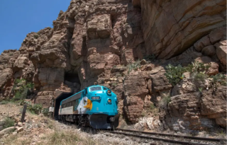 Verde Canyon Railroad Tunnel Engine Exiting Verde Canyon Railroad Tunnel Engine Exiting
