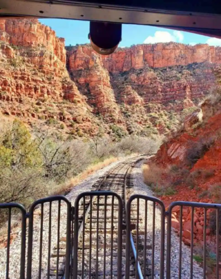 Caboose Verde Canyon Railroad Platform View Caboose Verde Canyon Railroad Platform View