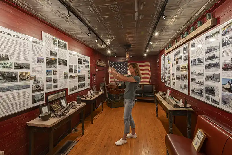 John Bell Museum Clarkdale AZ Inside Taking Photo