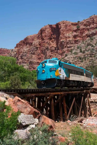 Verde Canyon Railroad Turntable Bridge Red Rock Views Train