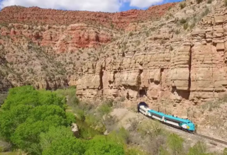 Verde Canyon Train Engines Exiting Tunnel Verde Canyon Train Engines Exiting Tunnel