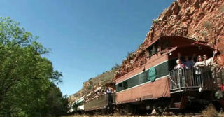 Caboose Verde Canyon Railroad Red Rock Views from Train Caboose Verde Canyon Railroad Red Rock Views from Train