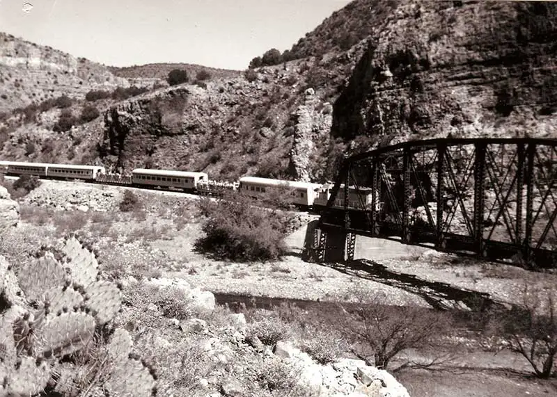 Birth of Verde Canyon Railroad Perkinsville Bridge 1990 Birth of Verde Canyon Railroad Perkinsville Bridge 1990